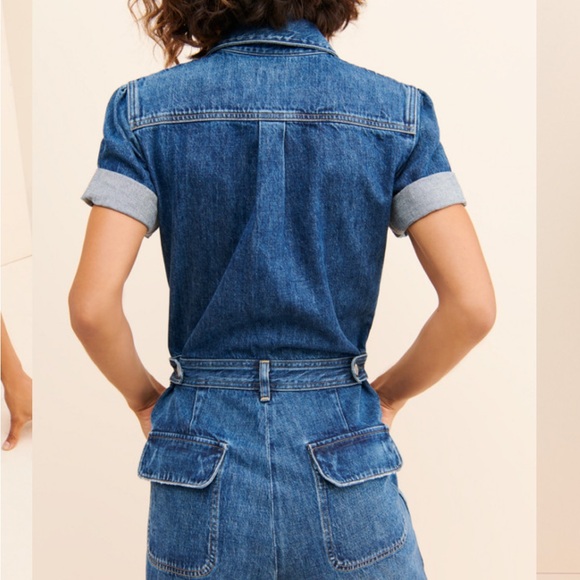 Citizens of Humanity • miki denim coveralls (belted denim jumpsuit) - Picture 3 of 8